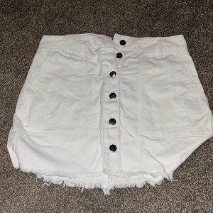 Francescas White Button Up Skirt